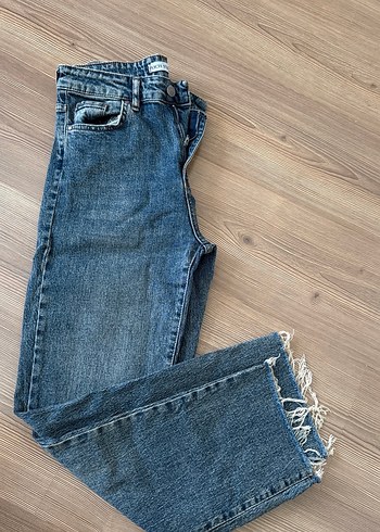 Gri Mavi Midi Kadın Kot Pantolon - Görsel 2