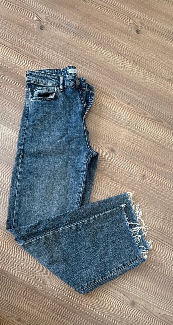 Gri Mavi Midi Kadın Kot Pantolon - Görsel 2