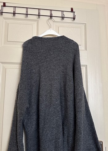 Gri Örgü Kadın Kazak Yüksek Yaka - Görsel 7