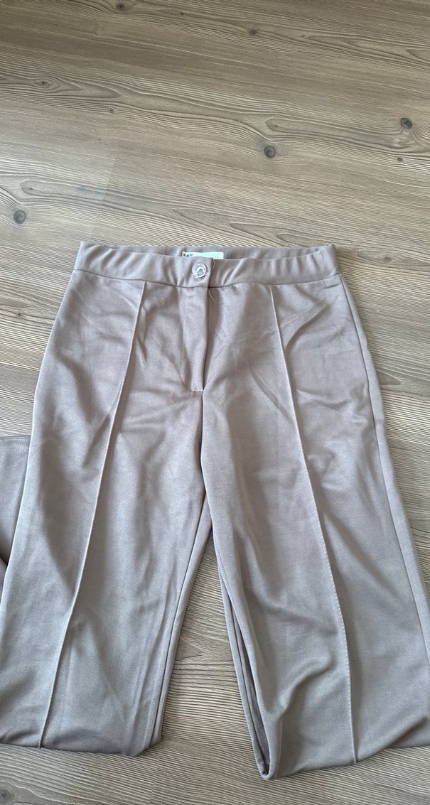 Bej Kadın  Kumaş Pantolon - Görsel 2