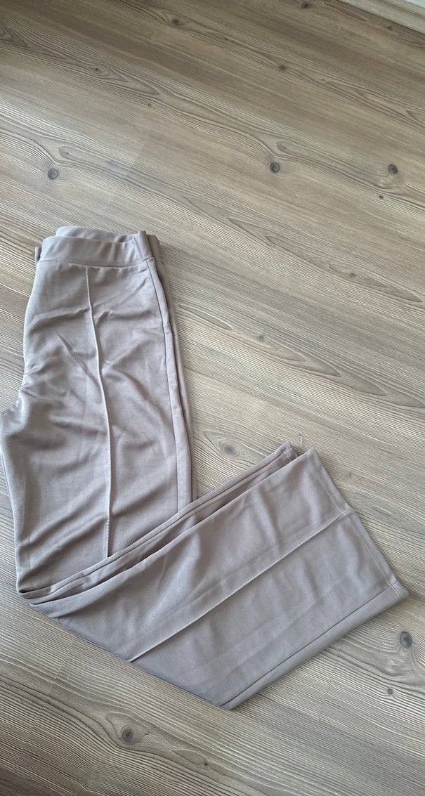 Bej Kadın  Kumaş Pantolon - Görsel 3