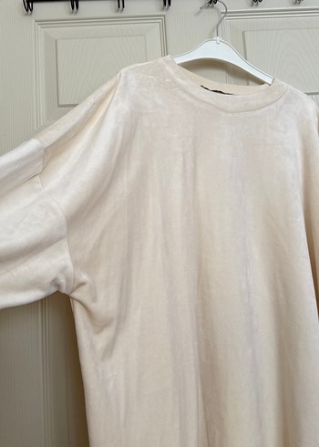 Bej Kadın Midi Sweatshirt - Görsel 6