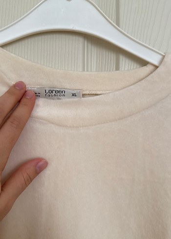 Bej Kadın Midi Sweatshirt - Görsel 7