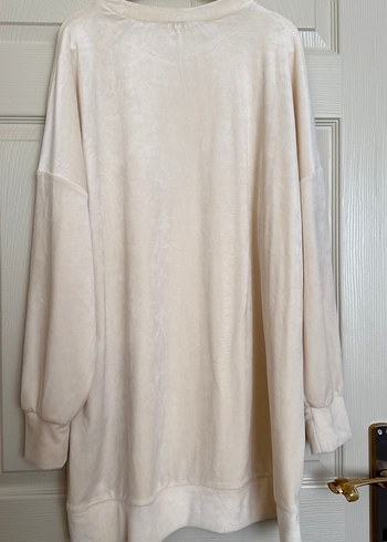 Bej Kadın Midi Sweatshirt - Görsel 8