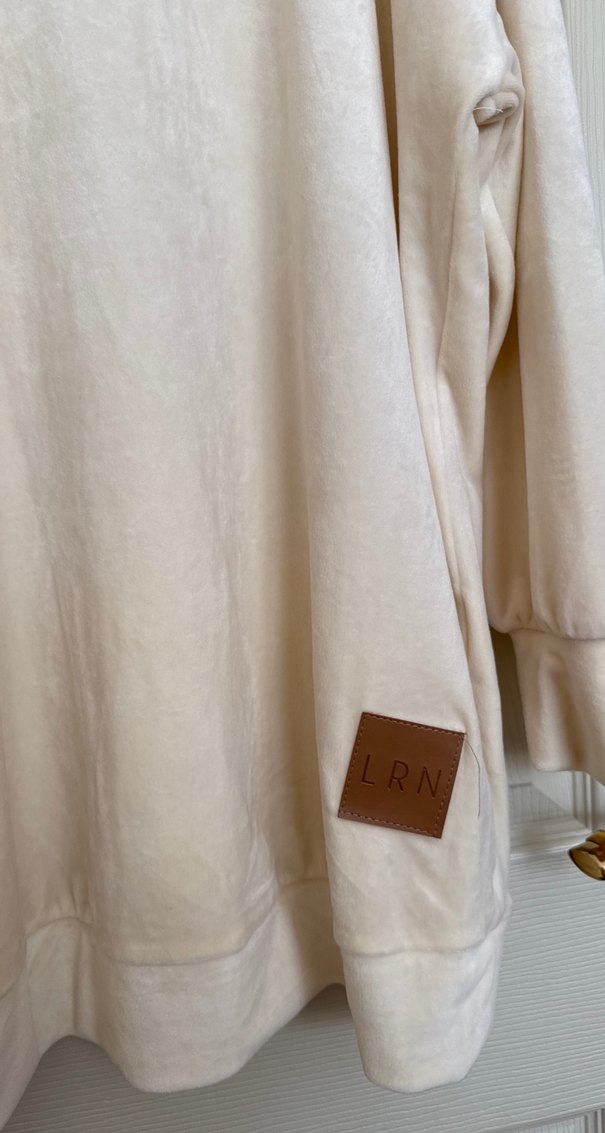 Bej Kadın Midi Sweatshirt - Görsel 4