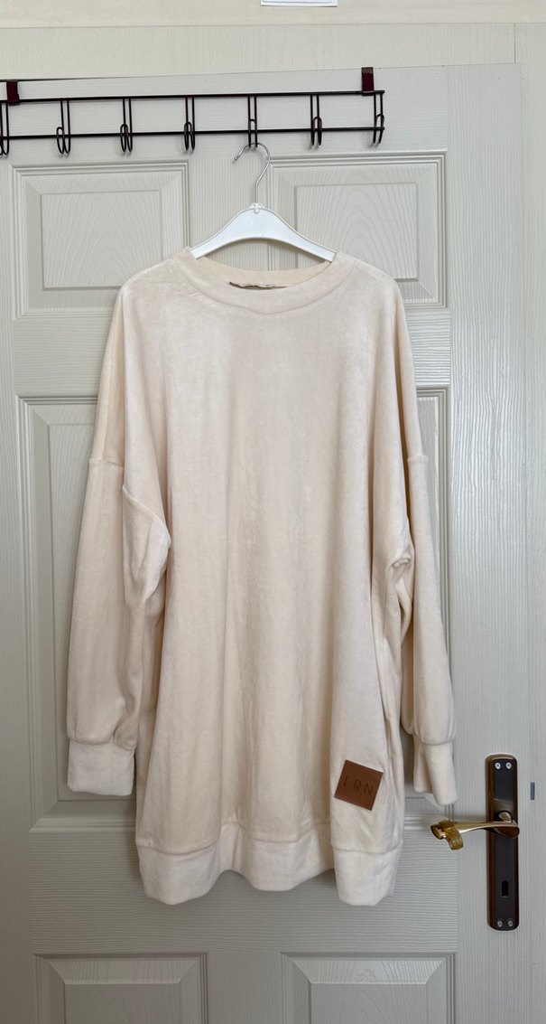 Bej Kadın Midi Sweatshirt - Görsel 2