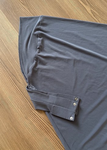 Düğmeli Gri Midi - Görsel 3