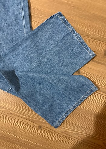 Mavi Midi Boy Fermuarlı Kadın Kot Pantolon - Görsel 4