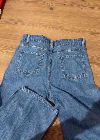 Mavi Midi Boy Fermuarlı Kadın Kot Pantolon - Görsel 6