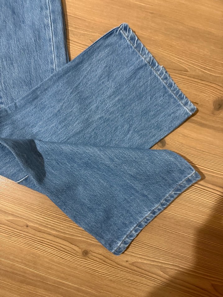 Mavi Midi Boy Fermuarlı Kadın Kot Pantolon - Görsel 4