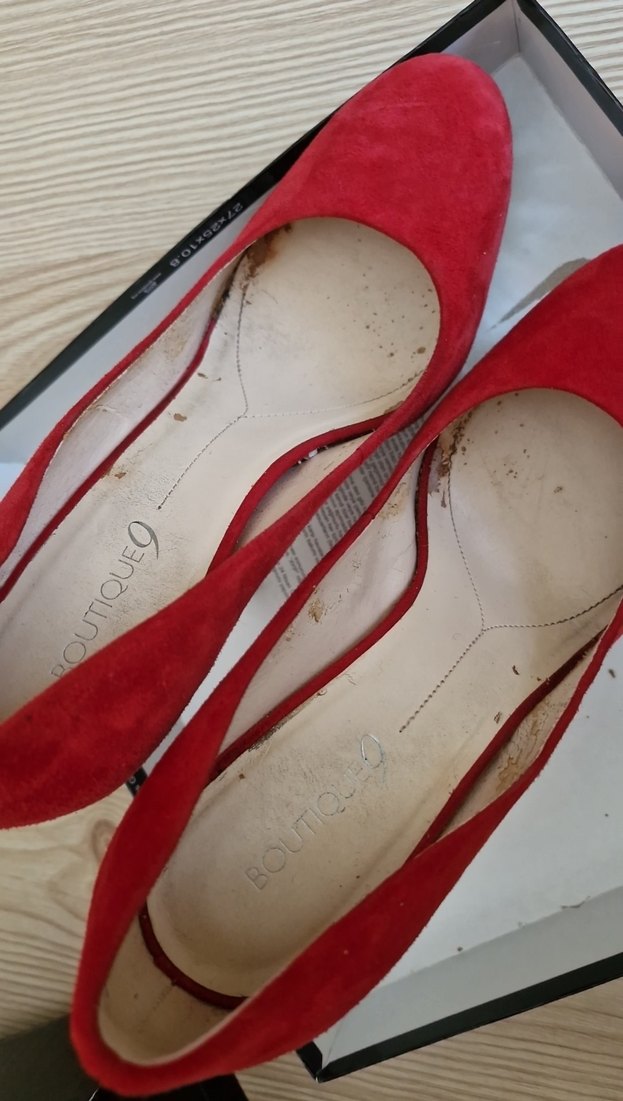 kirmizi platform ayakkabi - Görsel 3