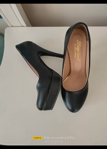 Klasik Siyah Tokalı Stiletto Kadın Ayakkabı - Görsel 2