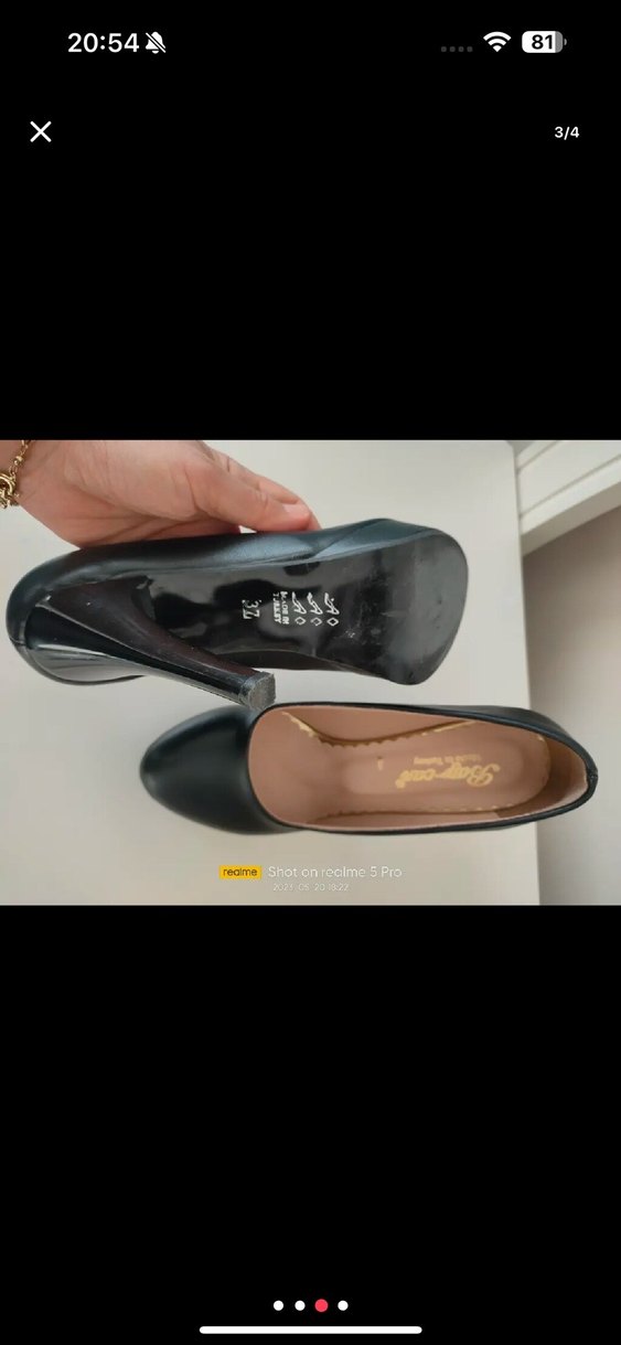 Klasik Siyah Tokalı Stiletto Kadın Ayakkabı - Görsel 3