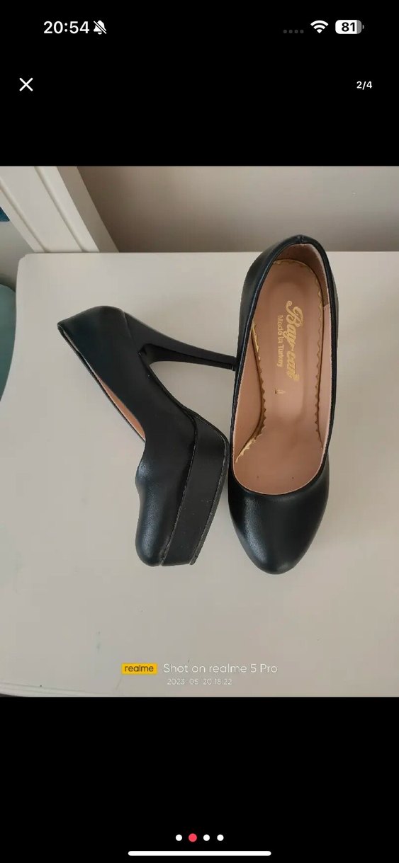 Klasik Siyah Tokalı Stiletto Kadın Ayakkabı - Görsel 2