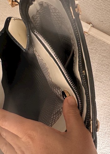 Beyaz Deri Püsküllü Kadın Çanta - Görsel 7