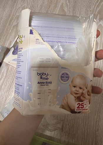 50 li baby&me Anne Sütü Saklama Poşeti - Görsel 2