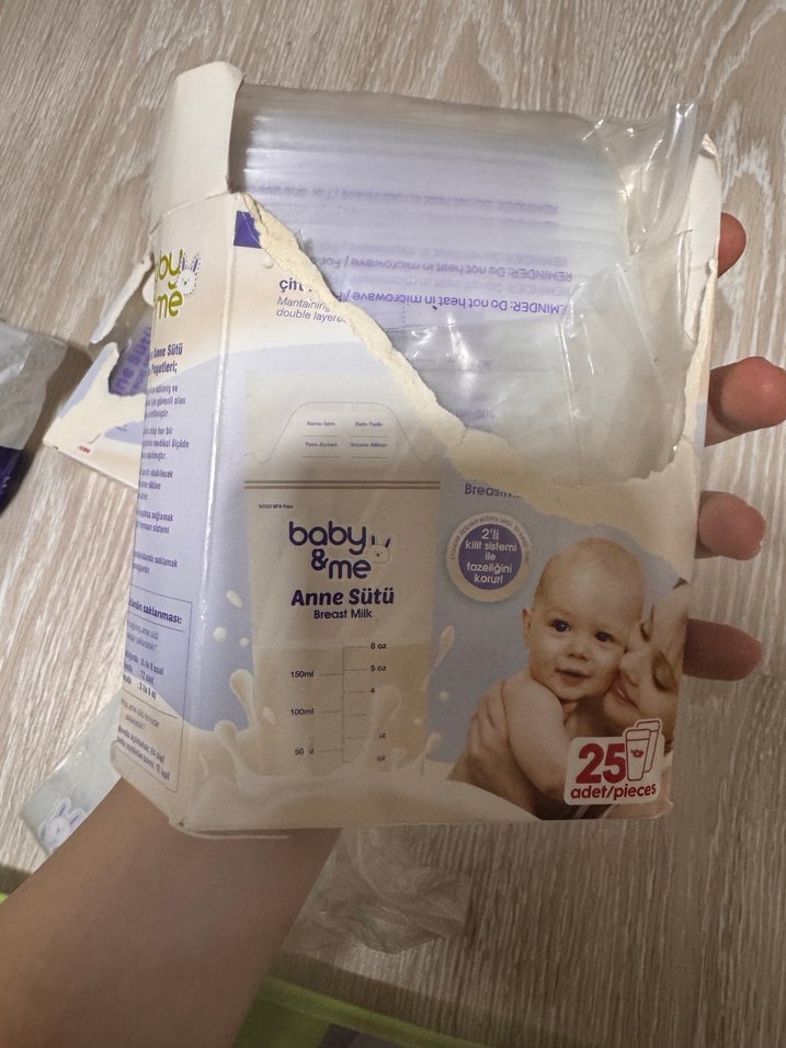 50 li baby&me Anne Sütü Saklama Poşeti - Görsel 2