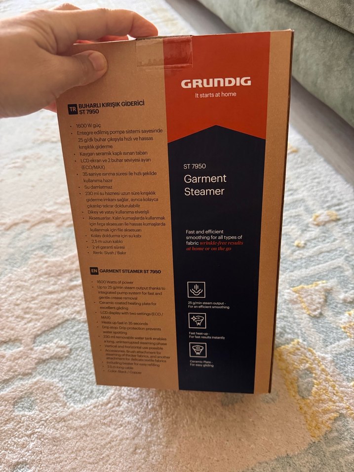 Grundig Buharlı Kırışık Giderici ST7950 - Görsel 2