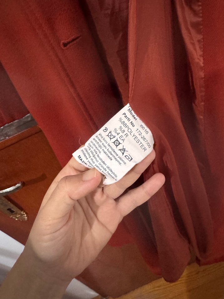 Kiremit  Uzun Kadın Kaban - Görsel 4