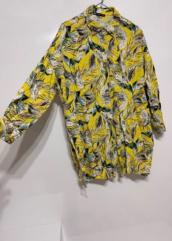 Sarı Renkli Bohem Uzun Kollu Gömlek - Görsel 3