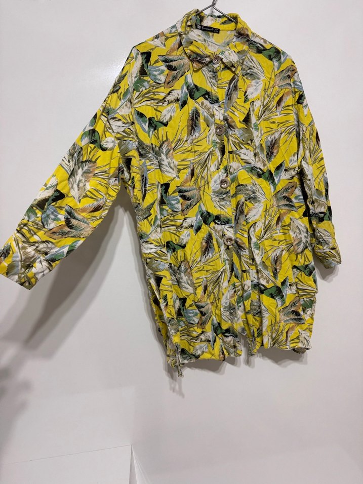 Sarı Renkli Bohem Uzun Kollu Gömlek - Görsel 3