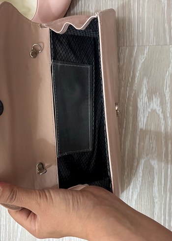36 Beden Pembe Rugan Stiletto Topuklu Ayakkabı ve Çanta
