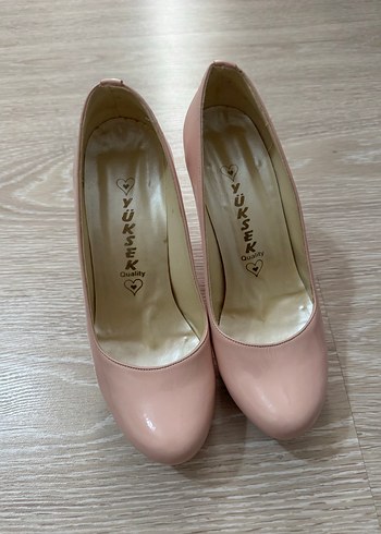 Diğer Pembe Rugan Stiletto Topuklu Ayakkabı ve Çanta