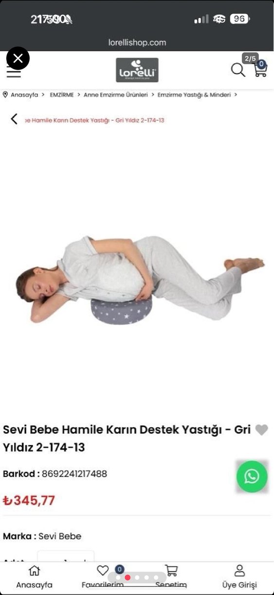 Sevi Bebe Gri Hamile Karın Destek Yastığı - Görsel 2