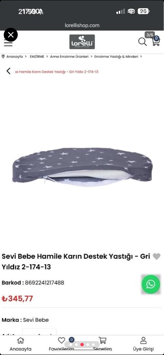 Sevi Bebe Gri Hamile Karın Destek Yastığı - Görsel 3