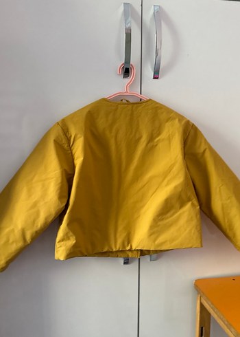 Sarı Düğmeli Midi Keten Ceket - Görsel 4