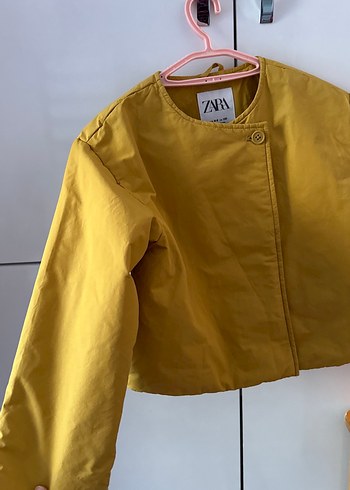 Sarı Düğmeli Midi Keten Ceket - Görsel 3