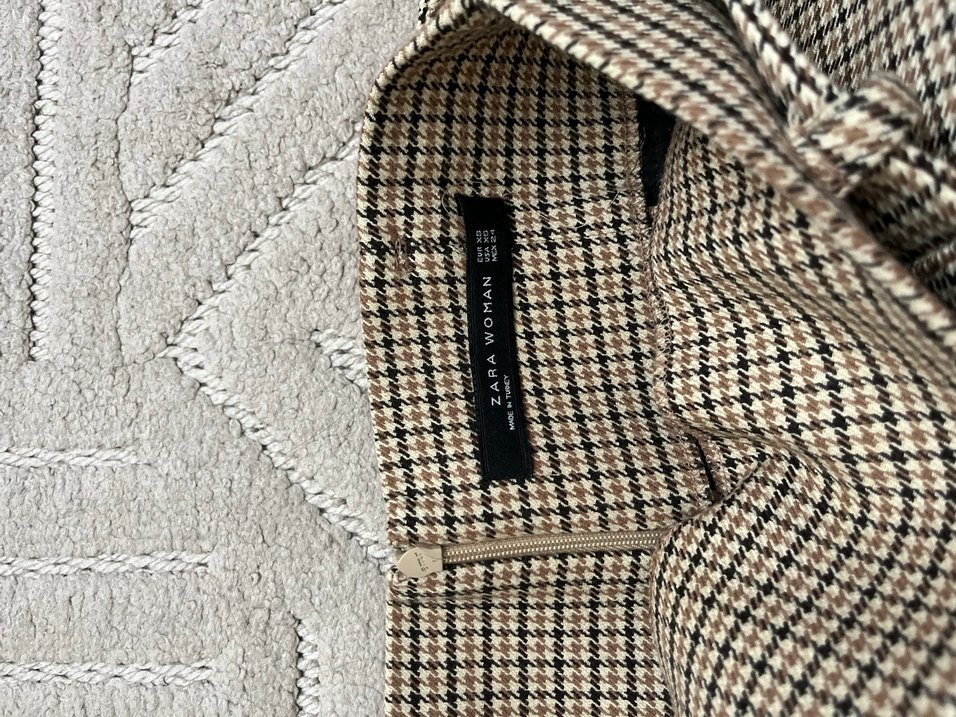 Kemerli Ekoseli Kadın Kalem Etek - Görsel 4