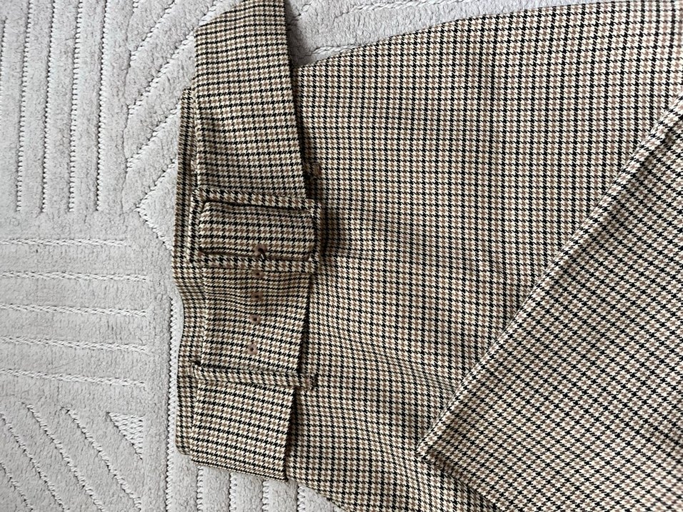 Kemerli Ekoseli Kadın Kalem Etek - Görsel 3