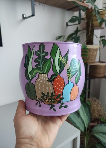 Beden Pastel Mor Saksı Dekoru