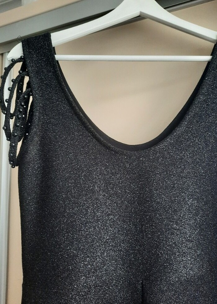 Siyah abiye mezuniyet elbisesi - Görsel 4