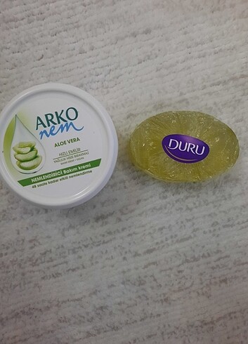 Arko alovera krem ve duru saf vücut sabunu