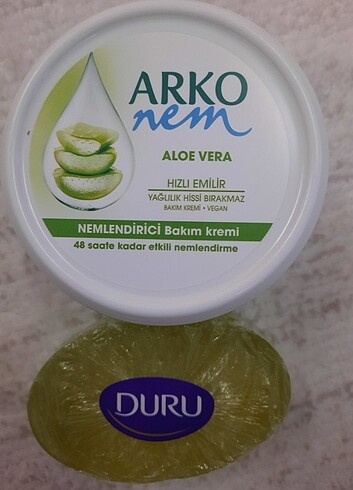 Beden Renk Arko alovera krem ve duru saf vücut sabunu