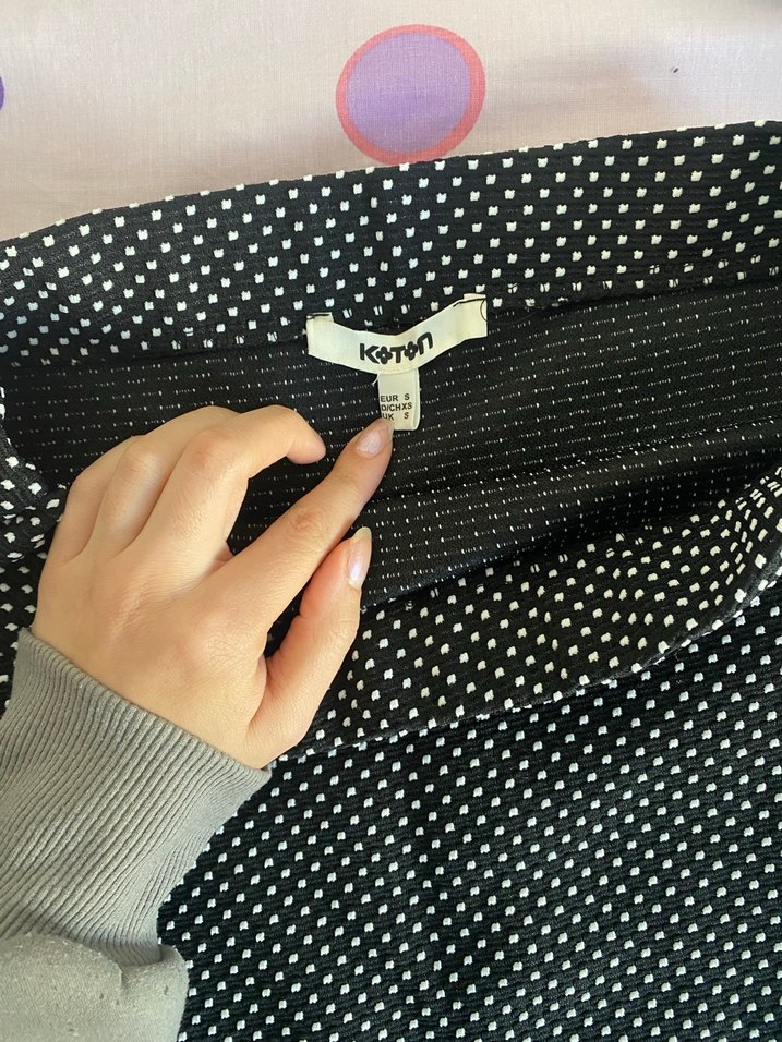 Puantiyeli Siyah etek - Görsel 2