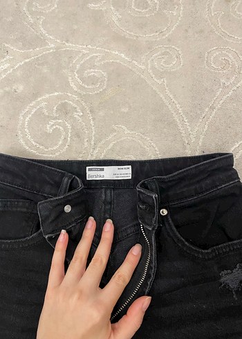 Siyah jean mom - Görsel 4