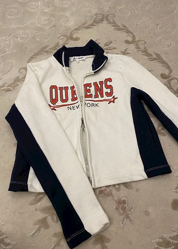 Beyaz Fermuarlı Baskılı ceket - Görsel 3