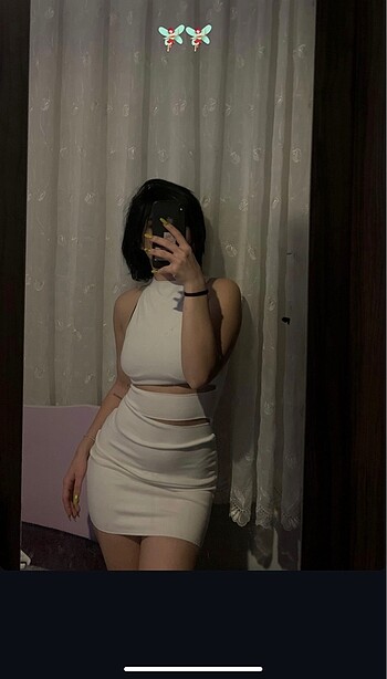 Zara göbek detaylı elbise