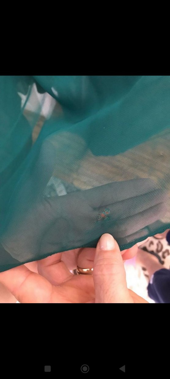 Yeşil V Yakalı Uzun Kadın Abiye Elbise - Görsel 3