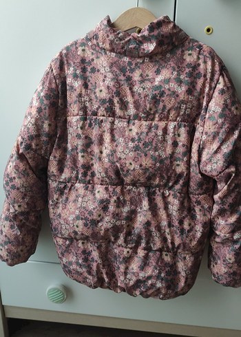 Bohem Stil Pastel Çiçek Desenli Kız Mont - Görsel 5