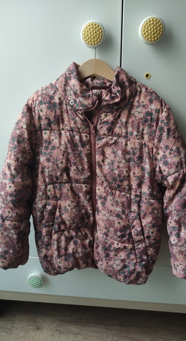 Bohem Stil Pastel Çiçek Desenli Kız Mont - Görsel 3