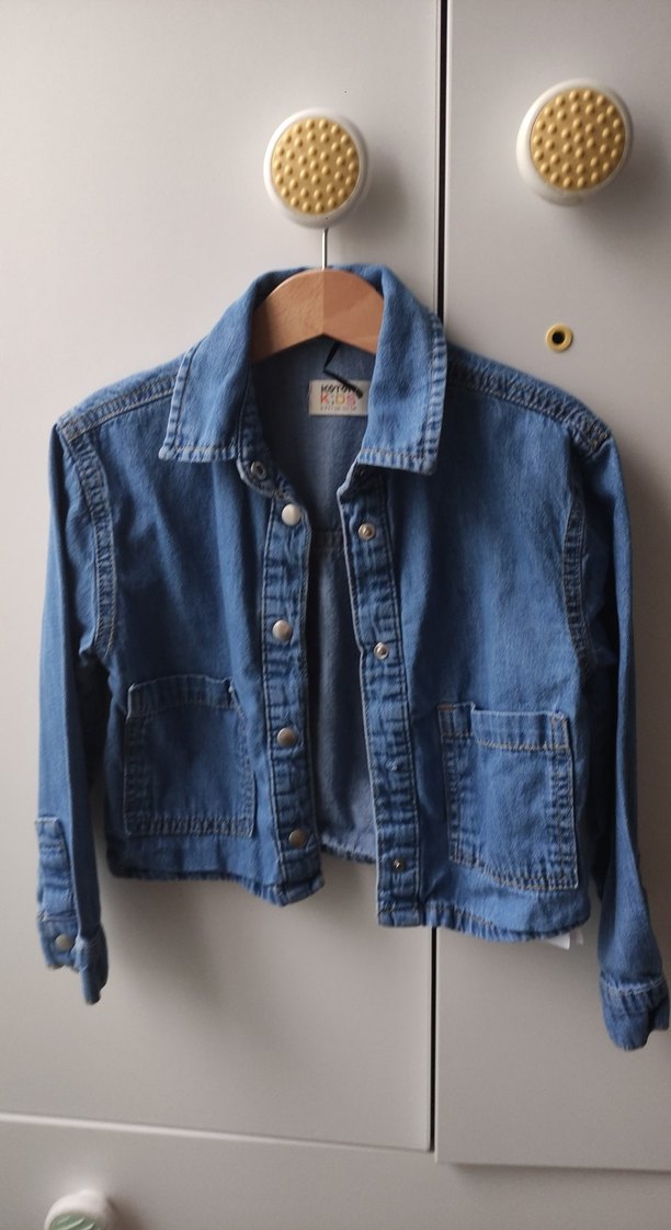 Kız Çocuk Mavi Denim Ceket - Görsel 3