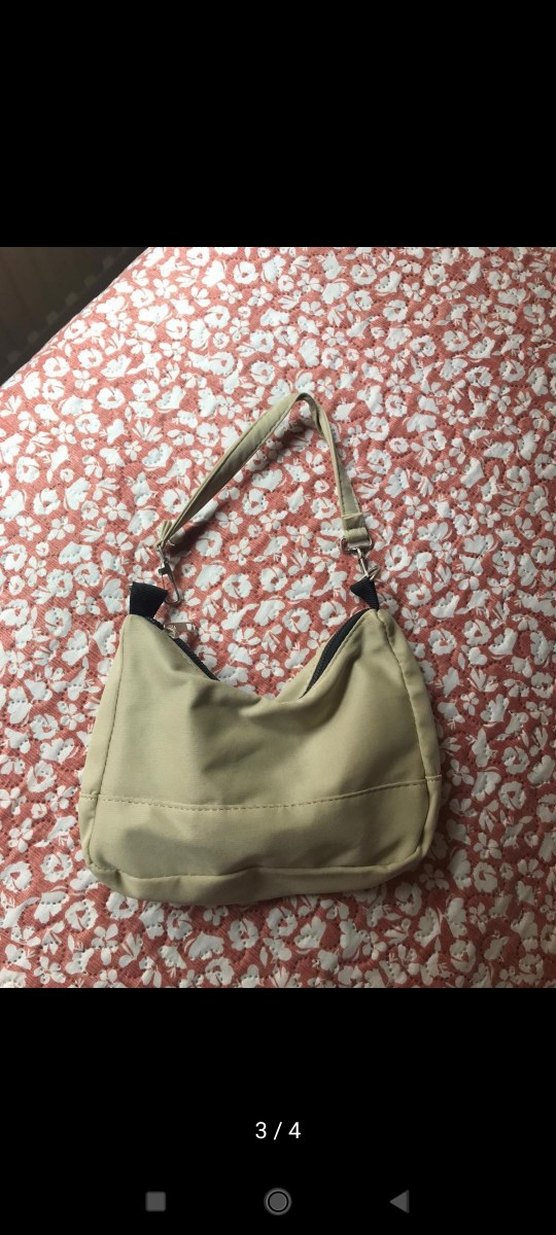 Bej Minimalist Fermuarlı Kadın Çantası - Görsel 3