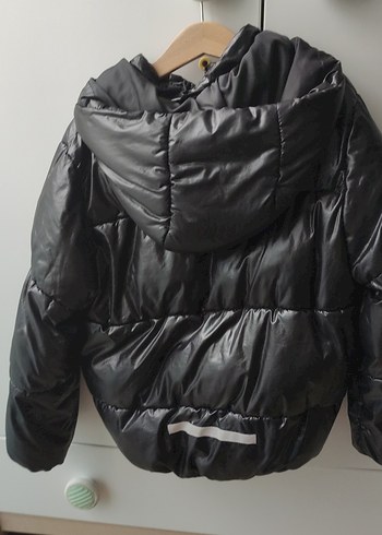 Kız Çocuk Siyah Şişme Ceket - Görsel 4