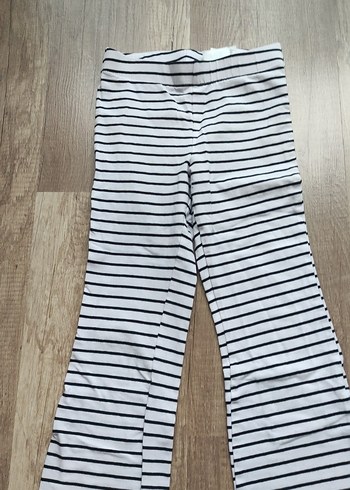Kız Çocuk Çizgili Pamuk Tayt - Görsel 2