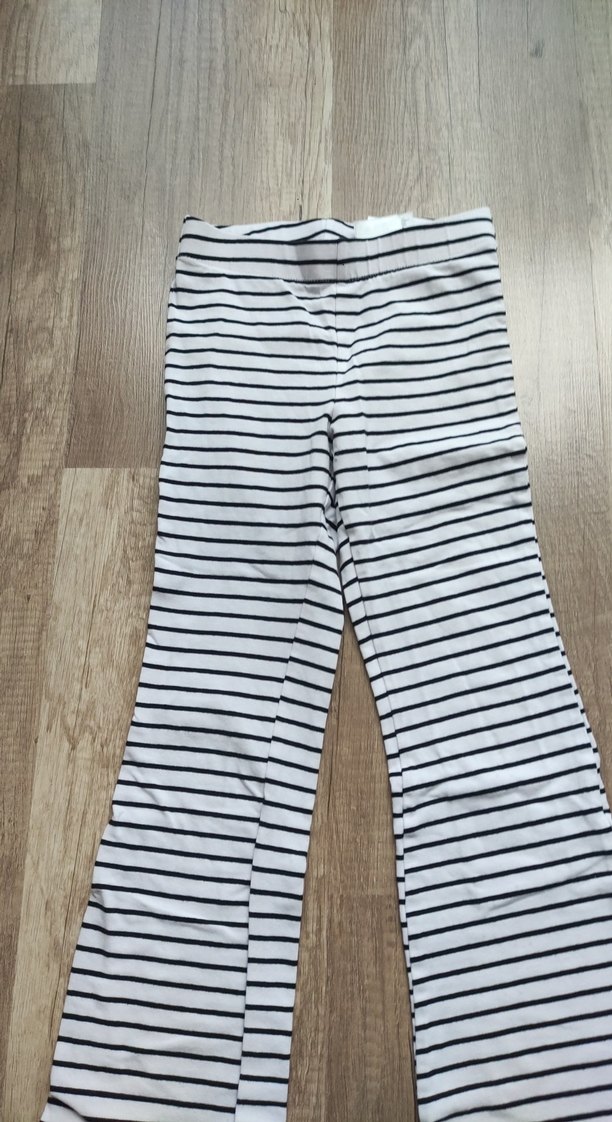 Kız Çocuk Çizgili Pamuk Tayt - Görsel 2