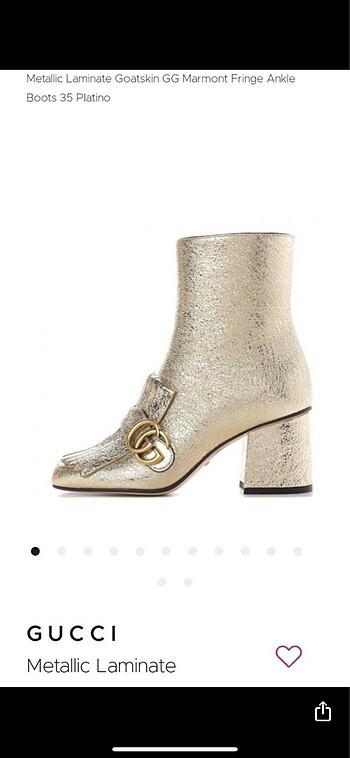 Gucci gold bootie